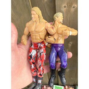 2x 2005 Jakks WWE Deluxe Aggression Series 16 EDGE Wrestling Figure rare mattel